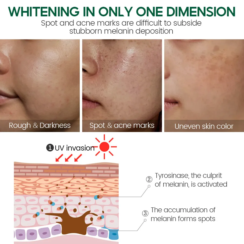 VIBRANT GLAMOUR α-Arbutin Whitening Serum Niacinamide Reduce Dark Spots 30ml