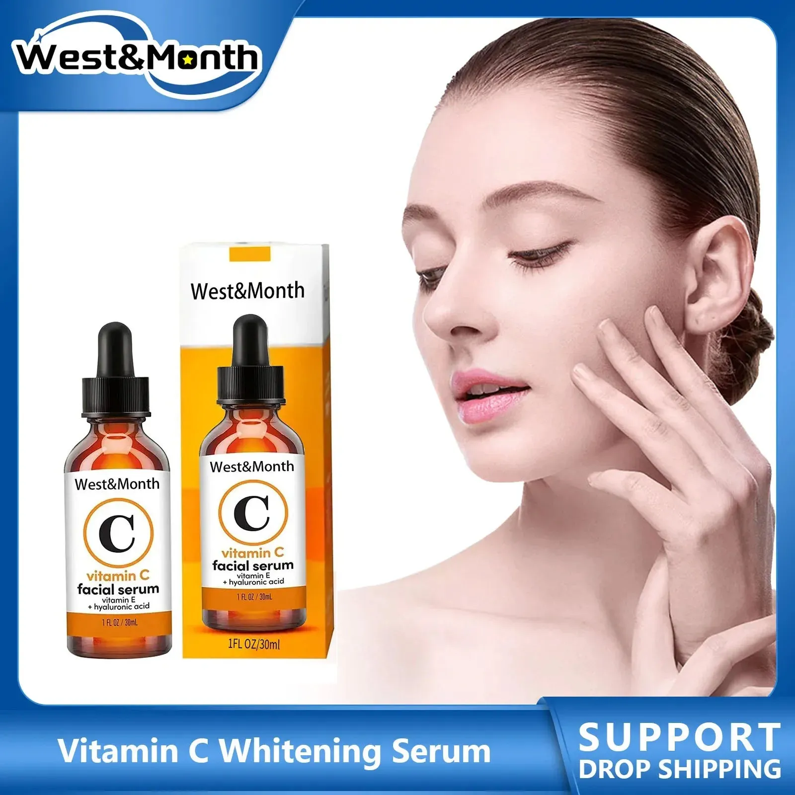 Vitamin C Face Essence Repair Sunburn Dark Spot Remover anti Aging Improve Dullness Whitening Moisturizing Hyaluronic Acid Serum