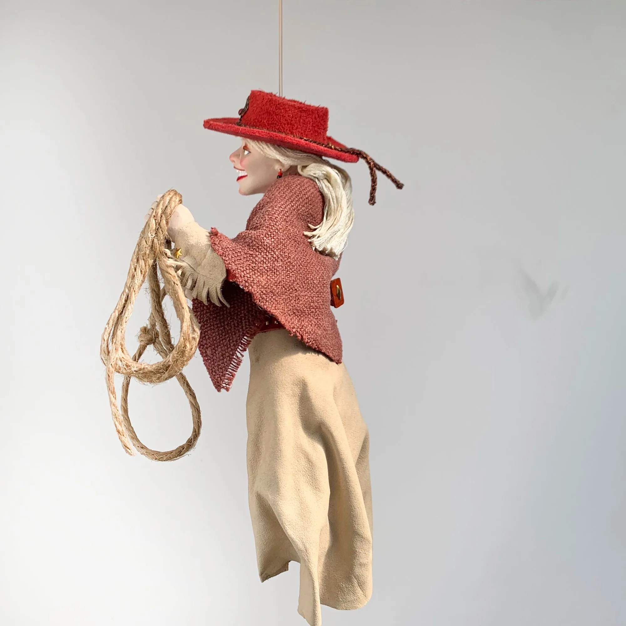 Western Country Christmas Tree Hanging Ornament-Calamity Jane American Notorious Gunslinger - Limited Edition Handmade-Sculptor Ken Fedoruk